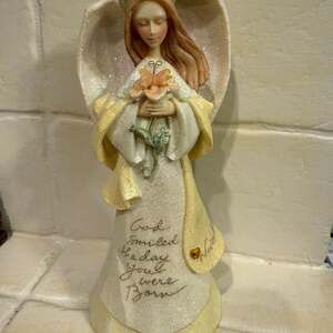 Foundations by Enesco Karen Hahn November Birthday Angel Figurine